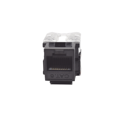 Módulo Jack Keystone Cat6 con terminación 110 (Punchdown) para faceplate - Color Negro - Image 2
