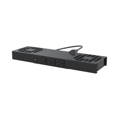 Kit de 2 Ventiladores (12 x 12 cm) con 3 Tomas de Corriente 110 Vca/50 Hz con Clavija.