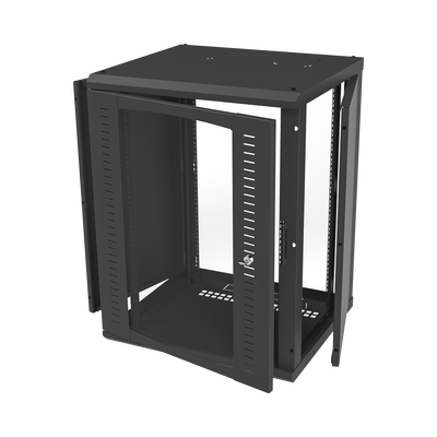 Gabinete para Montaje en Pared, Puerta de Cristal Templado, Cuerpo Fijo con Rack 19" de 16 Unidades - Image 2