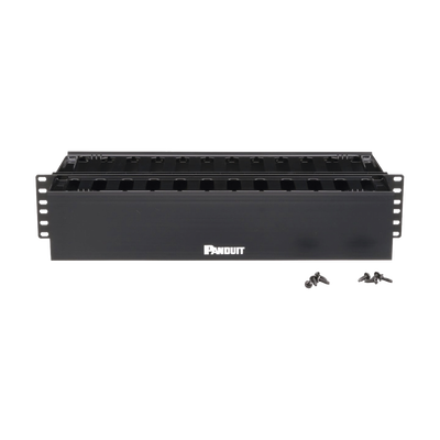 Organizador de Cables Horizontal PatchLink, Doble (Frontal y Posterior), Para Rack de 19in, 2UR - Image 2