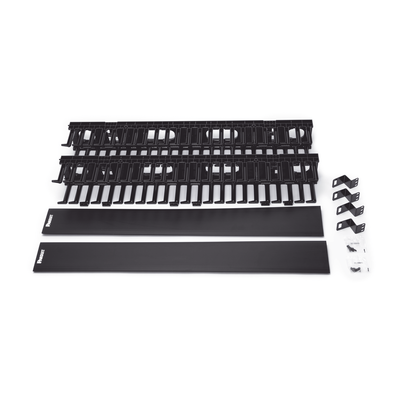 Organizador Vertical Doble NetRunner, para Rack Abierto de 45 Unidades, 4.9in de Ancho, Color Negro - Image 7