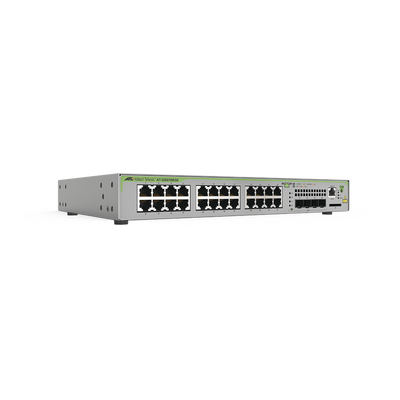 Switch PoE+ Administrable CentreCOM GS970M, Capa 3 de 24 Puertos 10/100/1000 Mbps + 4 SFP Gigabit, 370 W
