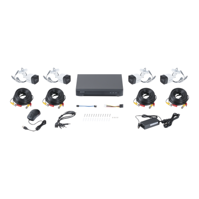 (MICRÓFONO INTEGRADO) KIT TURBOHD 5 Megapixel / DVR 4 Canales / 4 Cámaras Bala con Micrófono Integrado (exterior 2.8 mm) / Fuente de Poder / Accesorios de Instalación - Image 3