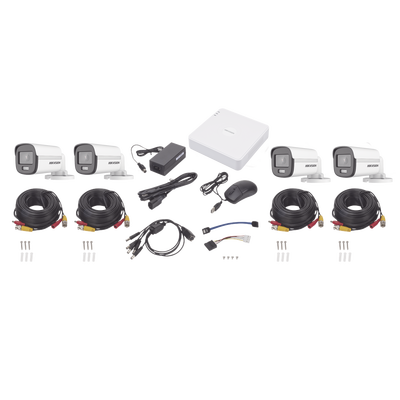 Kit TurboHD 1080p / DVR 4 canales / 4 Cámaras Bala ColorVu / Fuente de Poder / Accesorios de Instalación - Image 2
