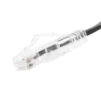 Cable de Parcheo Slim UTP Cat6 - 20 cm Negro Diámetro Reducido (28 AWG) - Image 3