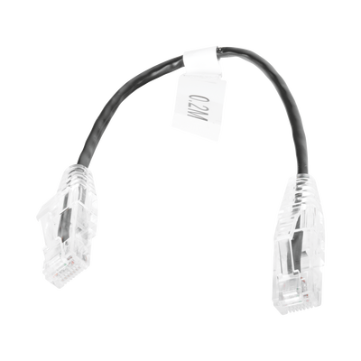 Cable de Parcheo Slim UTP Cat6 - 20 cm Negro Diámetro Reducido (28 AWG) - Image 2