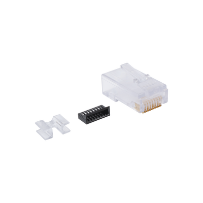 Plug RJ45 Cat6, Para Cable UTP Calibre 23 a 26 AWG, Chapado en Oro de 50 micras, Bolsa con 50 piezas - Image 2