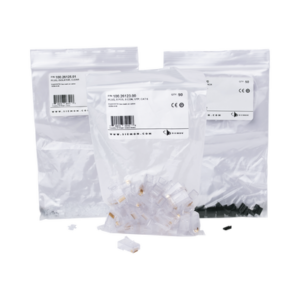 Plug RJ45 Cat6, Para Cable UTP  Calibre 23 a 26 AWG, Chapado en Oro de 50 micras, Bolsa con 50 piezas