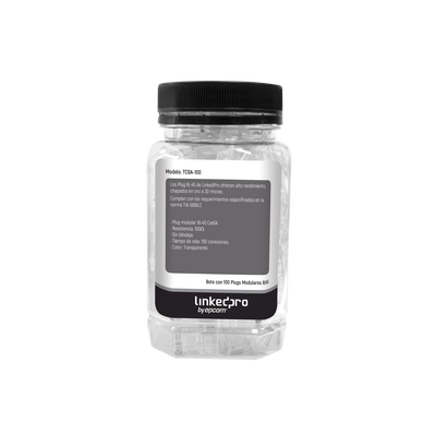 Bote con 100 Piezas de Plug Modular RJ45 Cat6A chapado de oro a 30 micras para durabilidad extrema - Image 2