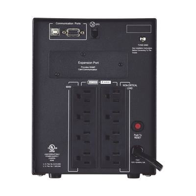 UPS de 1500 VA/1500 W, Topología Línea Interactiva, Entrada 120 Vca NEMA 5-15P, Onda Senoidal Pura, Mini Torre, Con 8 Tomas NEMA 5-15R - Image 2