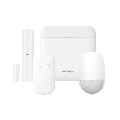 (AX PRO) KIT de Alarma AX PRO / Incluye: 1 Hub / 1 Sensor PIR / 1 Contacto Magnético / 1 Control Remoto / WiFi / Compatible con Hik-Connect P2P