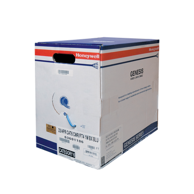 Bobina de cable de 305 metros, UTP Cat6 Riser, de color Azul, UL, CMR, probado a 350 Mhz, para aplicaciones de CCTV / redes de datos/ IP megapixel / control rs485