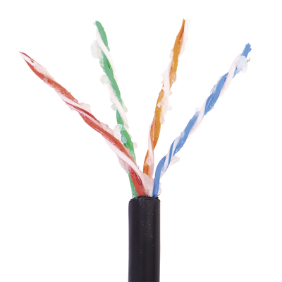 Bobina de 1000 ft ( 305 m ) Cat5e con gel para exterior, color Negro, para aplicaciones en sistemas de redes de datos y cableado estructurado.Uso intemperie. - Image 2