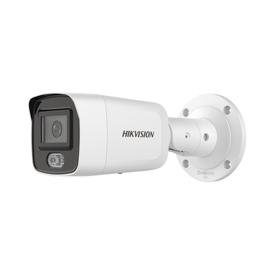 Bala IP 4 Megapixel / Imagen a Color 24/7 (ColorVu) / Lente 2.8 mm / Luz Blanca 40 mts / Exterior IP67 / WDR 130 dB / Audio y Alarma I/O / Captura Facial / ONVIF / Micro SD