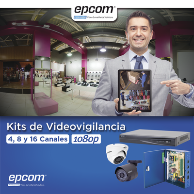 KIT TurboHD 1080p / DVR 16 Canales / 8 Cámaras Bala (exterior 2.8 mm) / 8 Cámaras Eyeball (exterior 2.8 mm) / Transceptores / Conectores / Fuente de Poder Profesional - Image 2