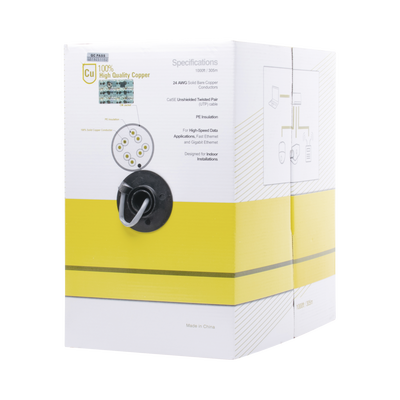 Bobina de cable de 305 m, ( 1000 ft ), Cat5e, alto desempeƱo, de color Gris, UL, para aplicaciones en video vigilancia, redes de datos. Uso Interior - Image 4