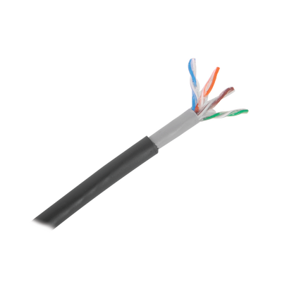 Bobina de cable de 305 m, Cat5E, con gel, para intemperie, doble forro extrema humedad, bajo tierra, UL, color negro para aplicaciones en video vigilancia, y redes de alta velocidad. - Image 2