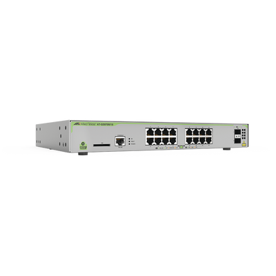 Switch Administrable CentreCOM GS970M, Capa 3 de 16 Puertos 10/100/1000 Mbps + 2 puertos SFP Gigabit