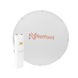 Kit de radio C5C con Antena NPX2 de 34 dBi, Frecuencia (4.9-6.2 GHz), ideal para distancia de hasta 50 km, jumpers, PoE y cable de alimentación Incluidos