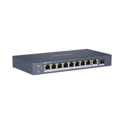 Switch PoE+ / No Administrable / 7 Puertos 1000 Mbps 802.3 af/at (30 W) / 2 Puertos 1000 Mbps Hi-PoE (90 W) / 1 Puertos 1000 Mbps Uplink / 1 Puerto SFP / Modo Extendido hasta 300 Metros / 110 Watts - Image 2