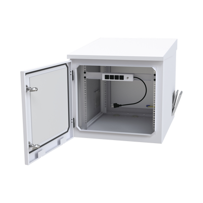 Gabinete PROFUNDO de Exterior de 9UR con Ventiladores y Termostato (Montaje a poste o torre se vende por separado). - Image 3