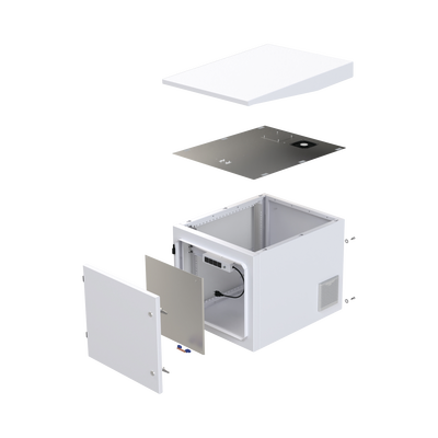 Gabinete PROFUNDO de Exterior de 9UR con Ventiladores y Termostato (Montaje a poste o torre se vende por separado). - Image 5