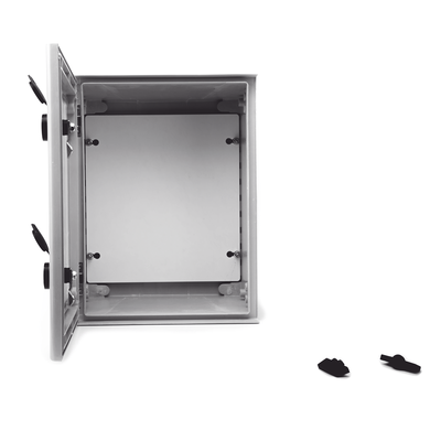 Gabinete de PoliƩster IP65 Puerta Transparente, Uso en Intemperie (300 x 400 x 200 mm) con Placa Trasera Interior (Incluye Chapa y Llave). - Image 4