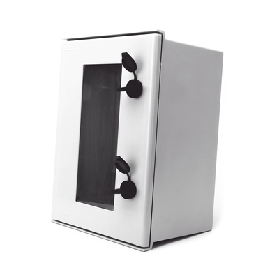 Gabinete de PoliƩster IP65 Puerta Transparente, Uso en Intemperie (300 x 400 x 200 mm) con Placa Trasera Interior (Incluye Chapa y Llave). - Image 5