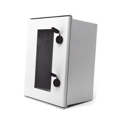 Gabinete de PoliƩster IP65 Puerta Transparente, Uso en Intemperie (300 x 400 x 200 mm) con Placa Trasera Interior (Incluye Chapa y Llave). - Image 3