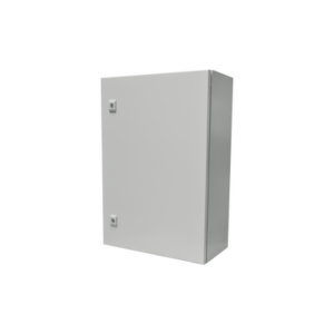 Gabinete de Acero IP66 Uso en Intemperie (500 x 700 x 250 mm) con Placa Trasera Interior y Compuerta Inferior Atornillable (Incluye Chapa y Llave).