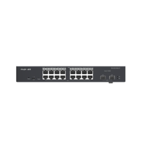 Switch Administrable PoE con 16 puertos Gigabit PoE 802.3af/at + 2 SFP para fibra 1Gb, gestión gratuita desde la nube, 240w
