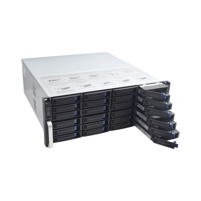 NVR 12 Megapixel (4K) / 128 canales IP / 24 Bahías de Disco Duro / 4 Puertos de Red / Soporta RAID con Hot Swap / NVR de Alto Desempeño - Image 3