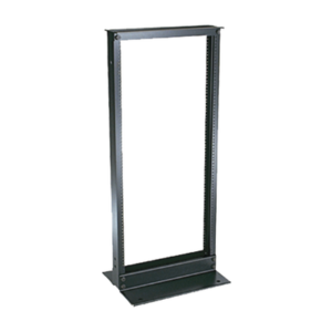 Rack de Dos Postes Estándar de 19 in, Rieles Numerados y Roscados #12-24, Fabricado en Aluminio, 24 Unidades de Rack, Color Negro