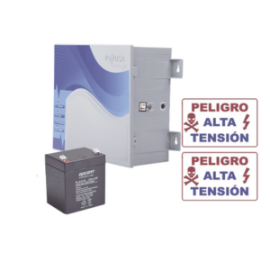 KIT de Energizador de 12,000Volts-.9JOULES/2500 mts lineales de proteccion/Activado por Atenuación de voltaje,Corte de línea o Aterrizamiento de la línea/Integración a panel de Alarma.
