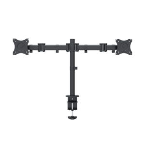 Montaje de Escritorio articulado para 2 monitores de 13 a 27" /  Soporta hasta 10 kg / Vesa 75 x 75 / 100 x 100 / Acero / Giro: 360°
