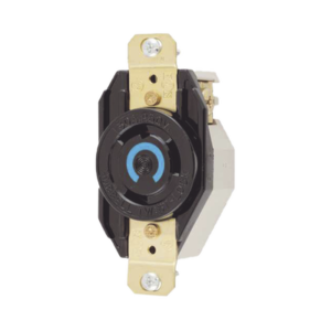Receptáculo de Media Vuelta Industrial 30 A 250 V CA 2 Polos 3 Hilos (Nema L6-30R) Color Negro.