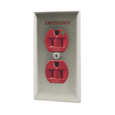 Contacto Dúplex 15 A, 125 V, 2 polos, 3 Hilos, Color Rojo (Nema 5-15R), Grado Hospital. - Image 4