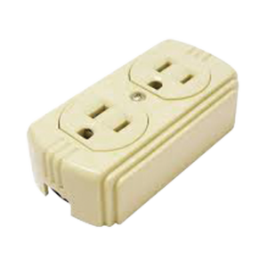 Contacto Dúplex 127 Vca, 15 A Max. Para Sobreponer (Sin perforar la superficie).