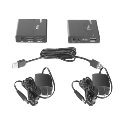 Kit extensor KVM (HDMI y USB) | 40m 4k@30Hz 40m | 1080P@60Hz | Cat 6, 6a y 7 | CERO LATENCIA | HDR | Salida Loop | Uso 24/7 | Salida de audio de 3.5mm | Transmite el Video y Controla tu DVR vía USB a distancia. - Image 6