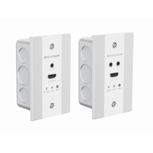 Kit Extensor HDMI en PLACAS DE PARED para distancias de 70 metros / Resolución 4K@60Hz / Cat 6/6A/ 7 / HDR/ IPCOLOR/ Cero Latencia / Soporta Control Remoto / Placa de pared de 2.74 x 4.49” (tamaño estándar de EE.UU.)