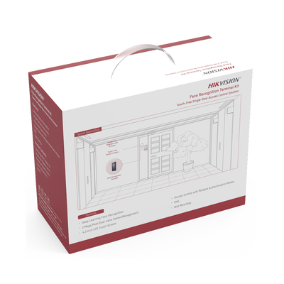 Kit de Control de Acceso TODO INCLUIDO con Lector de Rostros, QRs , Tarjetas y Huellas compatible con App HIKConnect / Videoportero / Incluye Electroimán Botón de Salida y Montajes Z y L para imán - Image 3