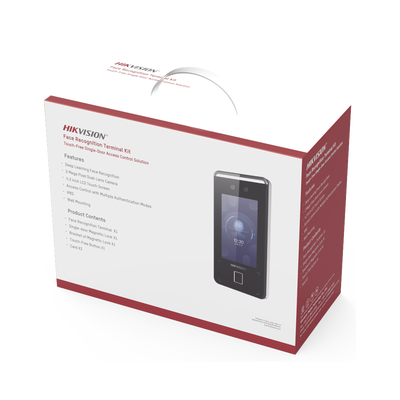 Kit de Control de Acceso TODO INCLUIDO con Lector de Rostros, QRs , Tarjetas y Huellas compatible con App HIKConnect / Videoportero / Incluye Electroimán Botón de Salida y Montajes Z y L para imán - Image 2