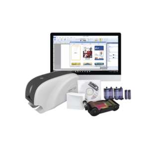 Kit Impresora de tarjetas PVC/ Una Cara /incluye: 2 x Ribbons, 100 Tarjetas PVC, Software, Kit Limpieza, Garantia 3 AƱos, Mascara de Seguridad OV