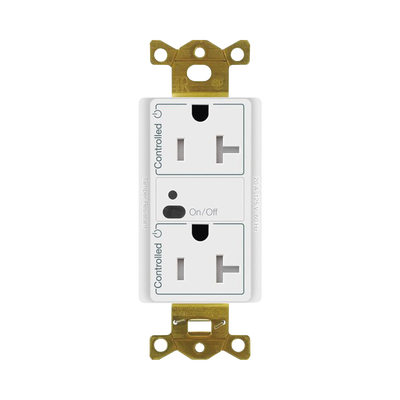 Receptáculo con señal inalámbrica ClearConnect Lutron VIVE / 20 A, control inteligente en 1 conector.
