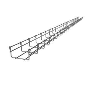 Charola Tipo Malla 54/100 mm, Acabado Electro Zinc, Hasta 86 Cables Cat6, Tramo de 3 Metros