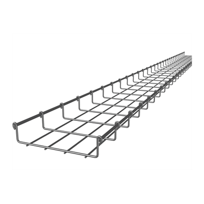 Charola Tipo Malla 33/200 mm, Acabado Electro Zinc, Hasta 105 Cables Cat6, Tramo de 3 Metros
