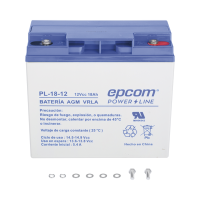 Batería 12 Vcc / 18 Ah / UL / Tecnología AGM-VRLA / Para uso en equipo electrónico Alarmas de intrusión / Incendio/ Control de acceso / Video Vigilancia / Terminales de tornillo M5 ( HEX ) / Cargador recomendado CHR-80. - Image 4
