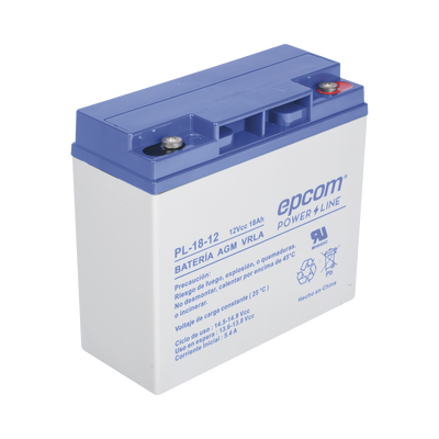 Batería 12 Vcc / 18 Ah / UL / Tecnología AGM-VRLA / Para uso en equipo electrónico Alarmas de intrusión / Incendio/ Control de acceso / Video Vigilancia / Terminales de tornillo M5 ( HEX ) / Cargador recomendado CHR-80. - Image 3