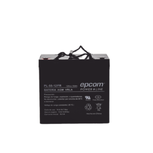 Batería 12 Vcc / 55 Ah / UL / AGM-VRLA / Retardante a la flama / Para uso Uso en: Aplicaciones fotovoltaicas / Terminales tipo M6 / Cargador recomendado CHR-250.
