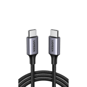 Cable USB-C a USB-C | 2 Metros | Transferencia de datos de 480 Mbps | Carga Rápida de hasta 60W | QC 4.0/3.0/2.0 | PD3.0 | FPC | AFC | Protección Integrada | Caja de Aluminio | Nylon Trenzado | Color Negro.